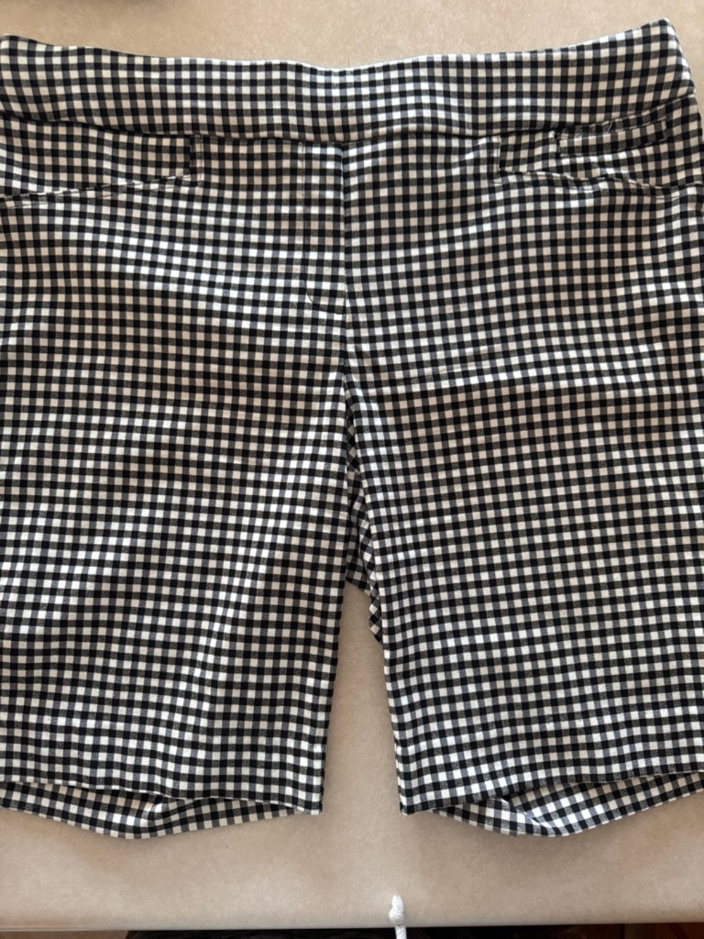 Ellen Tracy Black & White Gingham Bermuda Shorts